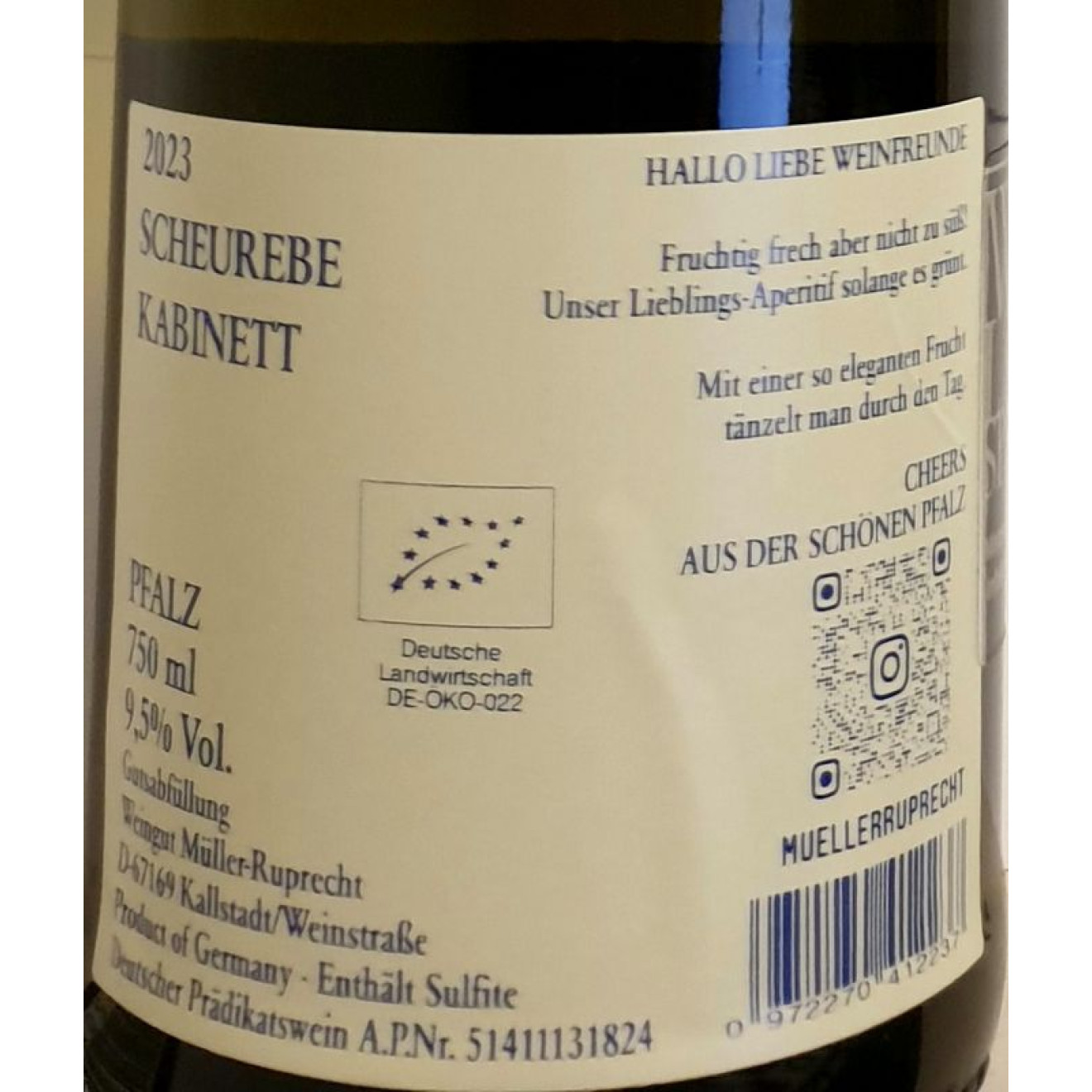 MR Scheurebe Kabinett 2023 0,75l