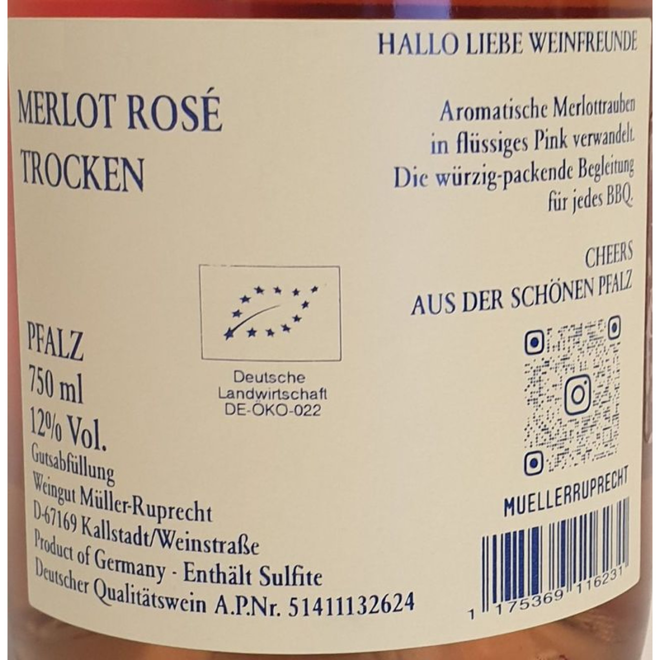 MR Pink Lady Merlot rosé BIO 2024 0,75l