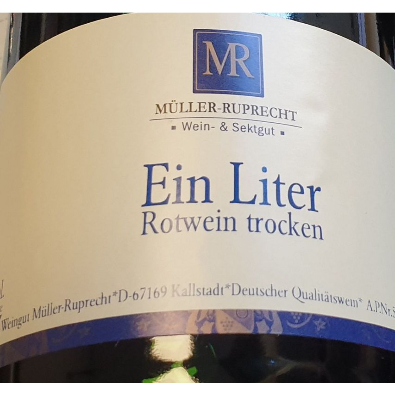 MR Dornfelder QbA Pfälzer Rotwein TROCKEN 2015 1,00l