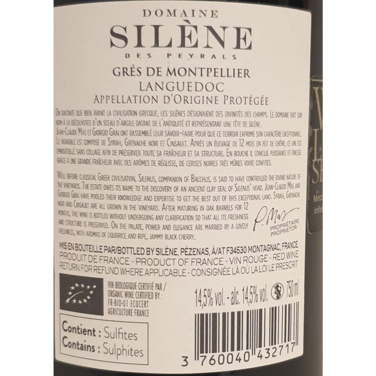 Domaine Silène des Peyrals 2022 0,75l