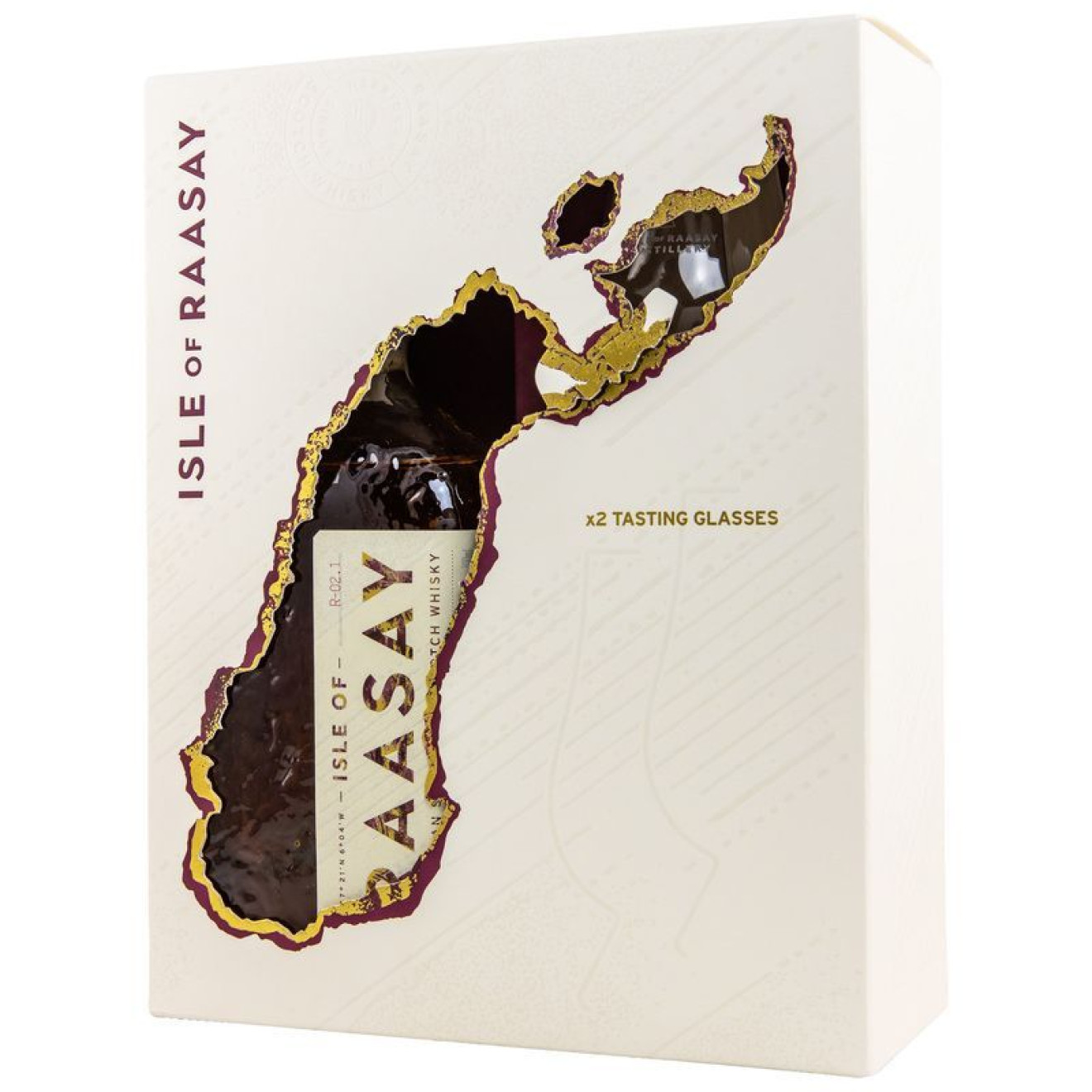 Isle of Raasay Single Malt Whisky - mit 2 Glencairn Gläsern 46,4% 0,70l