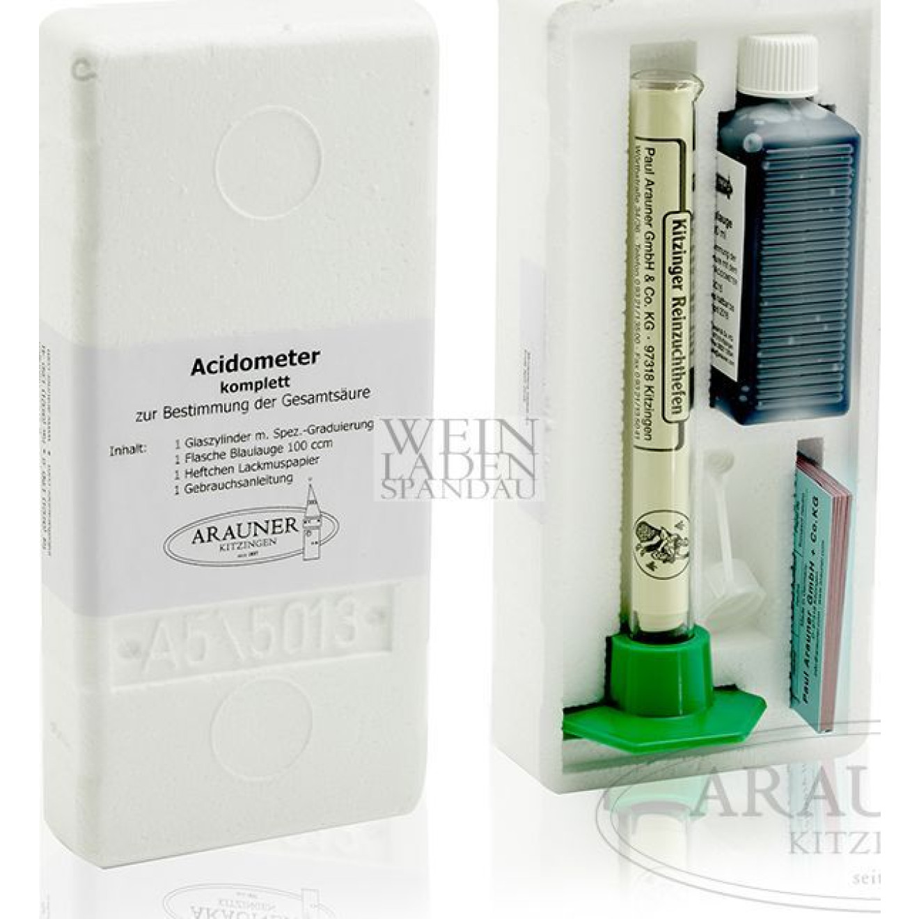 Acidometer komplett zur Bestimmung des Säuregehaltes im Wein und Saft 1,00St