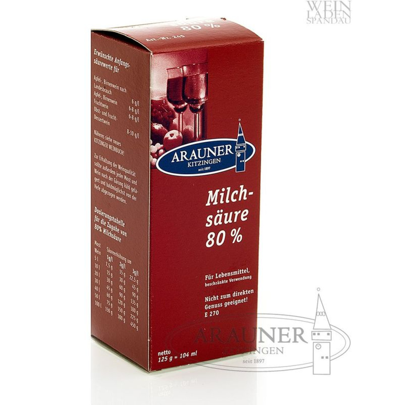 Milchsäure 125g