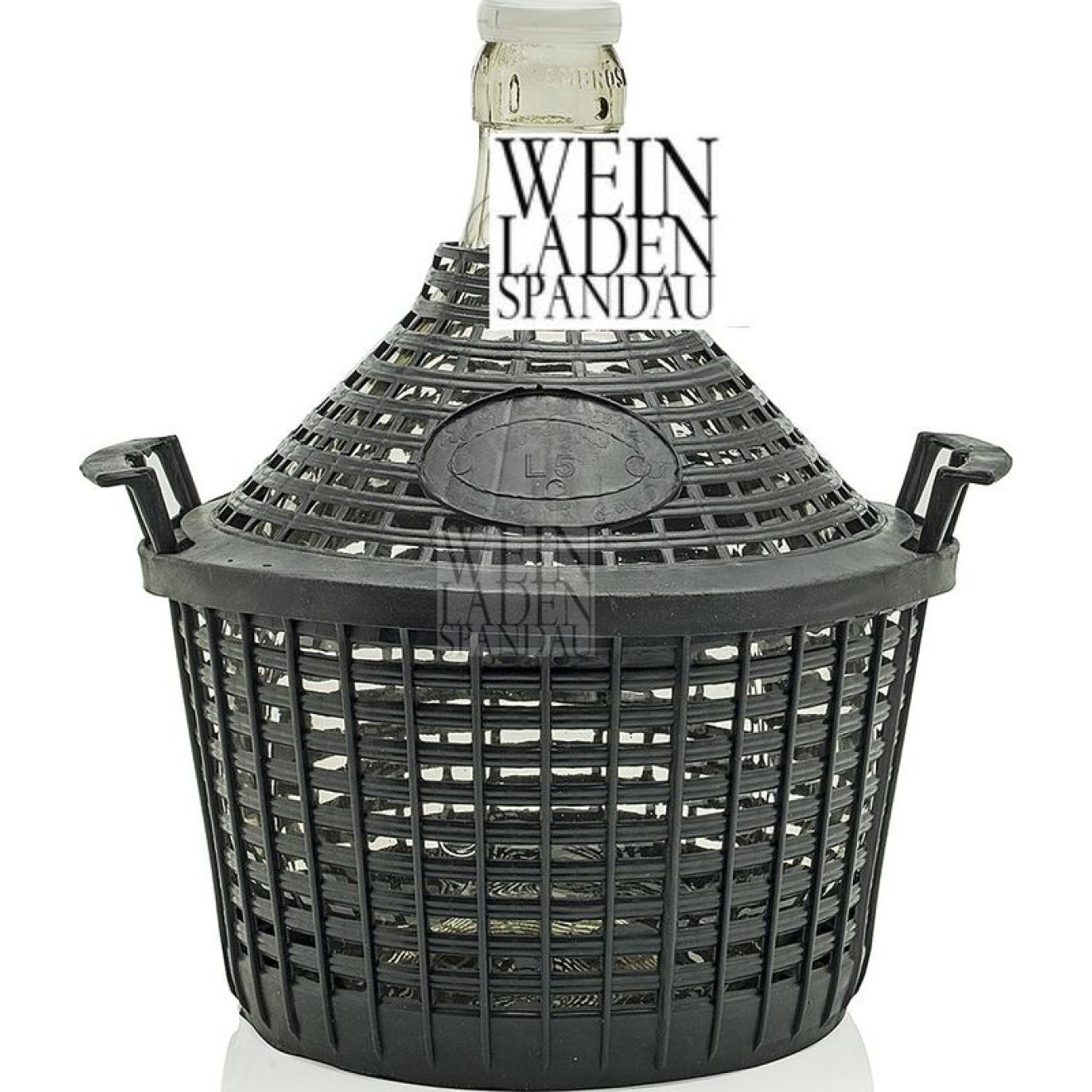 15l Glasballon im Plastikkorb 1,00St
