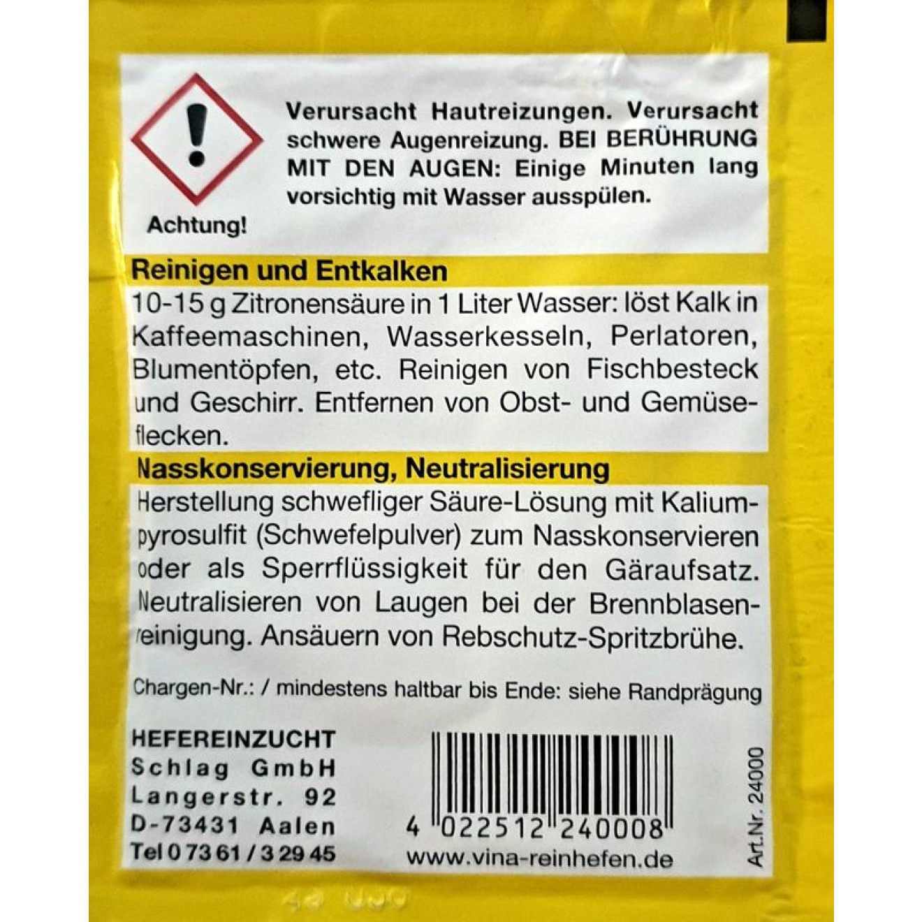 Zitronensäure 10g