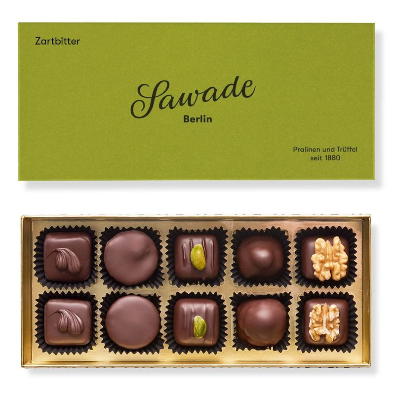 SAWADE Pralinenschachtel Zartbitter 115g