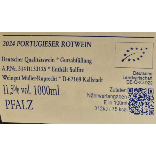 Pfälzer Rotwein MR Portugieser QbA 2024 1,00l