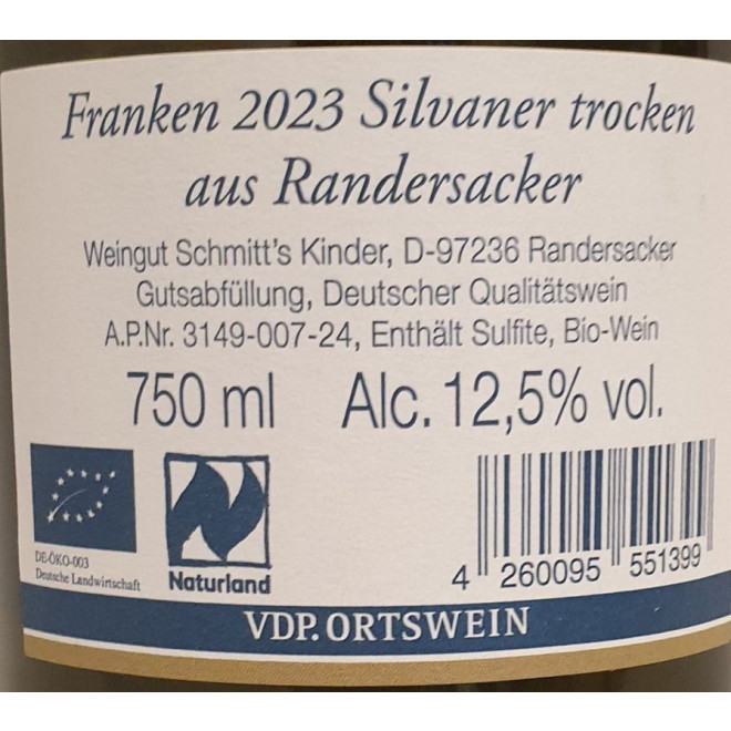 Randersackerer Silvaner VDP Ortswein trocken 2023 0,75l