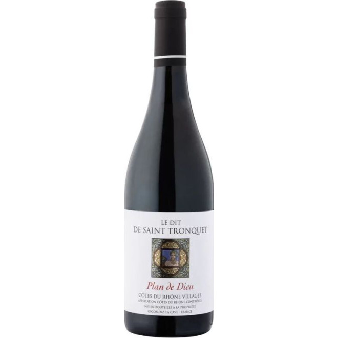 Plan de Dieu -Le Dit de Saint Tronquet- AOC Cotes du Rhone Village rouge 0,75l 2022