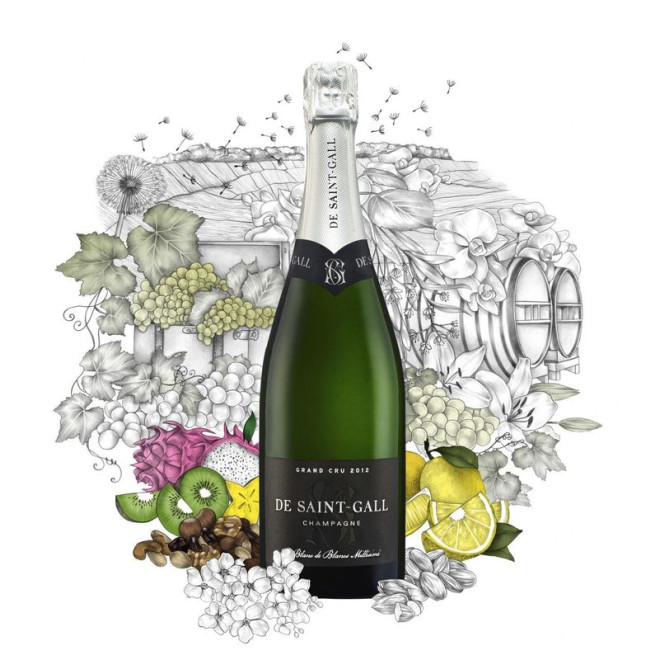 Champagne de Saint Gall Grand Cru Vintage Blanc de Blanc 2013 0,75l