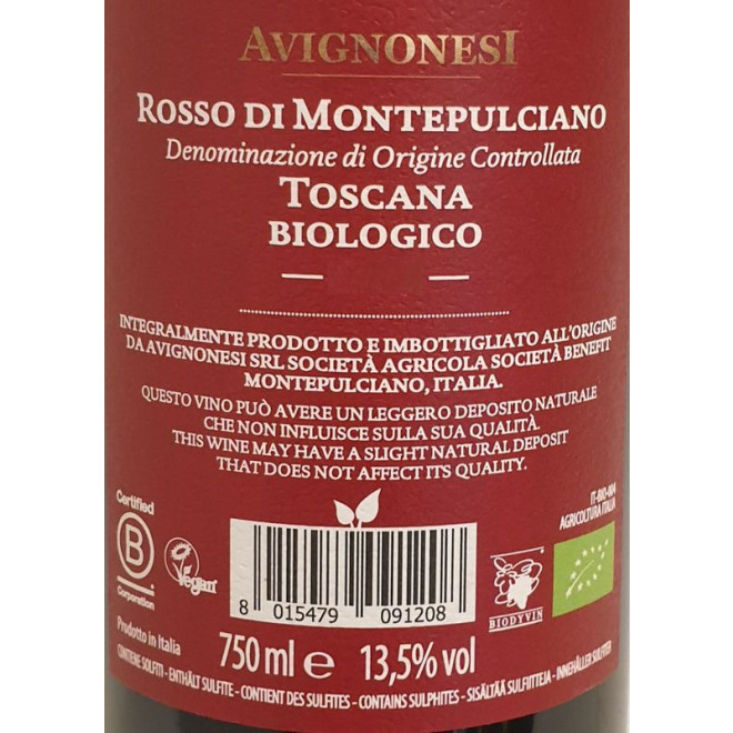 Rosso di Montepulciano DOC Avignonesi 2020 0,75l BIO