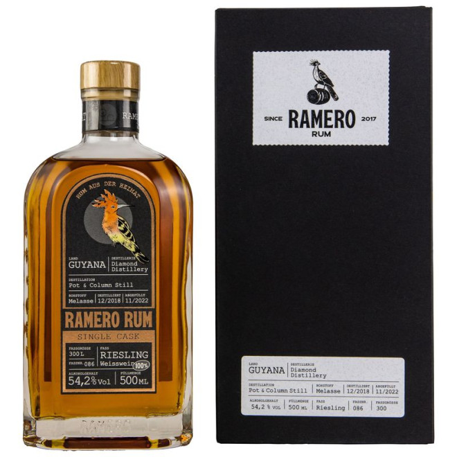 RAMERO Rhum 2018/2022 - 4 y.o. - Single Cask Riesling 54,2% 0,50l