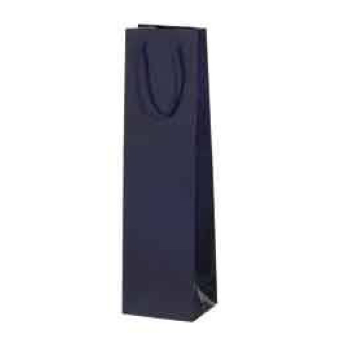 Lackpapiertüte blau für 1Flasche 1,00St