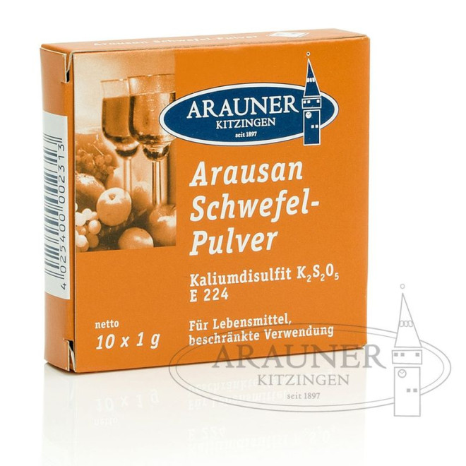 10 x 1g Kaliumdisulfit Schwefelpulver 0,01Kg