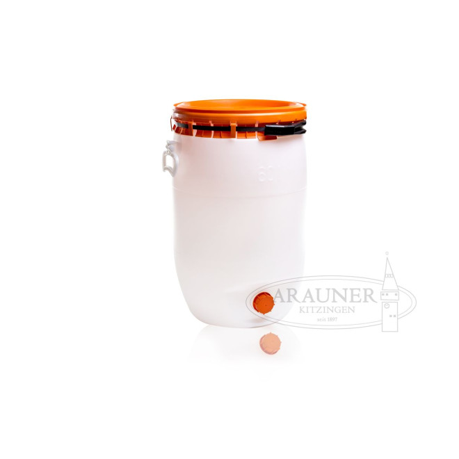 60l Kunststofffass rund S Maischfass ohne Hahn 1,00St