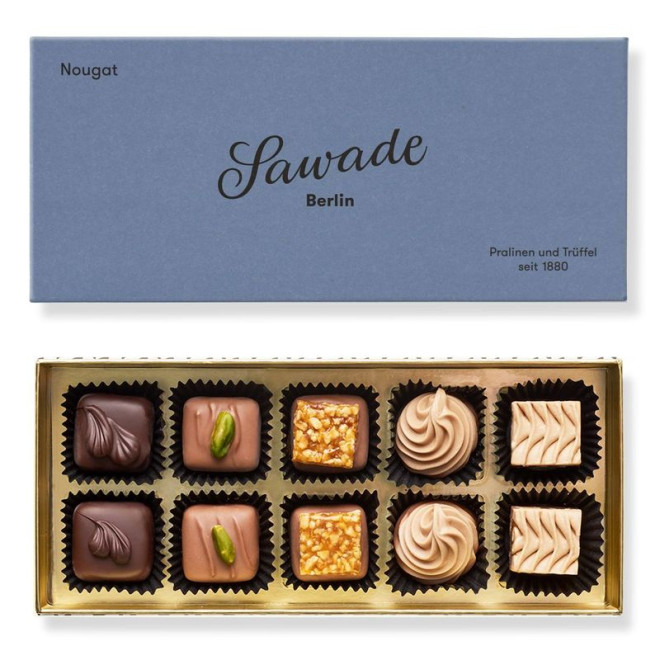SAWADE Pralinenschachtel Nougat 105g