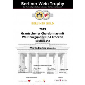 Grantschener Wildenberg Chardonnay mit Weißburgunder QbA trocken 2019 0,75l