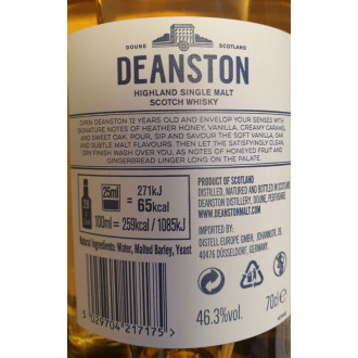 Deanston Highland SM 12 Jahre Whisky 46,3% 0,70l