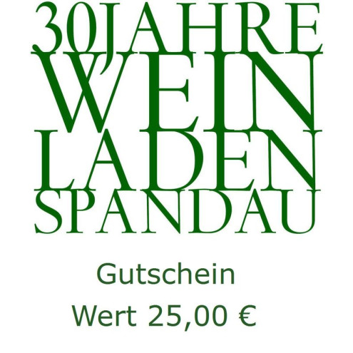 Gutschein für 25,00 Euro 1,00St