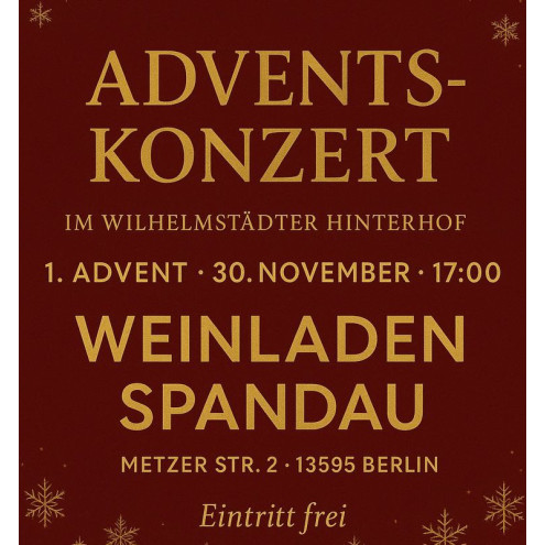Adventskonzert 01.Dezember 17 Uhr