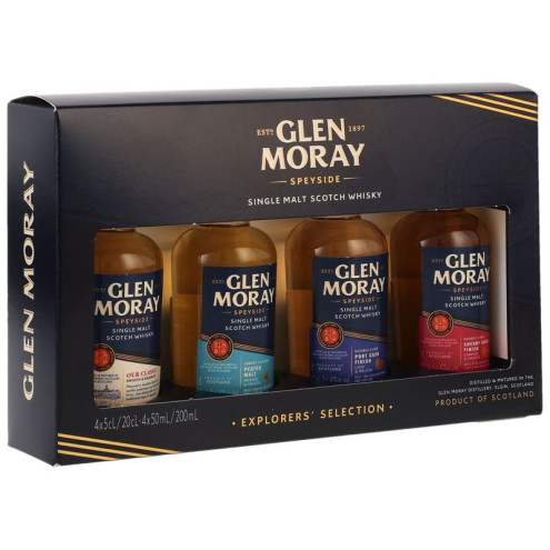 Glen Moray Whisky Tasting Set 4x0,05l - neue Ausstattung 40%