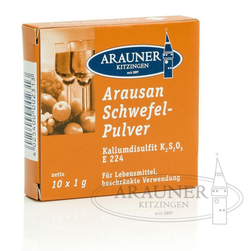 10 x 1g Kaliumdisulfit Schwefelpulver 0,01Kg