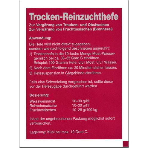 Trockenhefe a 20g Tüte